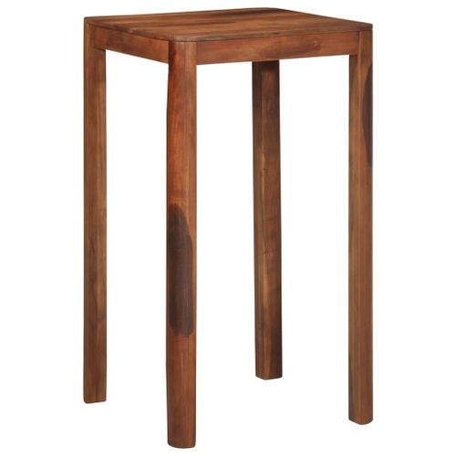 Vidaxl Table De Bar 60 X 60 X 107 Cm Bois Massif D'acacia