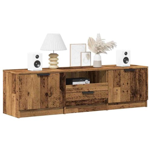 Vidaxl Meuble Tv Vieux Bois 140x35x40 Cm Bois D'ingénierie