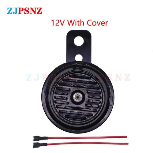 Analyste De Klaxon Rond Super Fort Étanche Pour Moto Électrique,Haut-Parleur Pour Scooter Et Cyclomoteurs,6v,12v,24v,36v,48v,60v,72v - Type 12v With Cover 1pcs