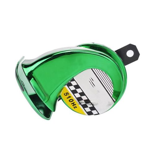 Sirène De Klaxon À Air D'escargot Étanche Universelle Pour Moto,Super Forte Pour Voiture,Camion,Sirène De Vélo De Course,Son Fort,510hz,12v,Dc 130db - Type Green