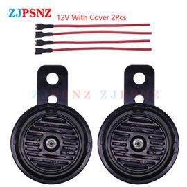 Analyste De Klaxon Rond Pour Moto Et Scooter Électrique,Haut-Parleur Super Fort Pour Cyclomoteurs,Étanche,6v,12v,24v,36v,48v,60v,72v - Type 12v With Cover 2pcs