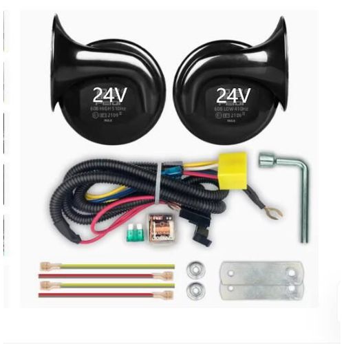 Corne D'escargot À Tons Multiples Pour Touristes,Haut-Parleur Électrique Pour Moto Et Voiture,Fils Et Relais De Klaxon,12v,48v,60v - Type 1set 24v
