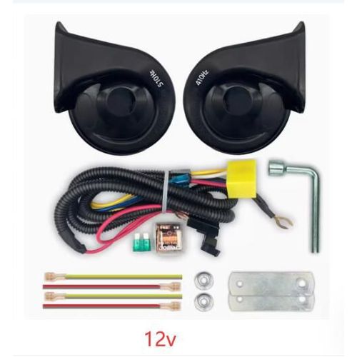 Corne D'escargot À Tons Multiples Pour Touristes,Haut-Parleur Électrique Pour Moto Et Voiture,Fils Et Relais De Klaxon,12v,48v,60v - Type 1set 12v #B