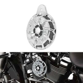 Couvercle De Klaxon De Moto Chromé,Haut-Parleur Cnc,Assemblage De Cornes Pour Harley Touring Big Twin Cam Street,Foetal De 91-Up,Sportster Xl 07-Up - Type Horn Cover