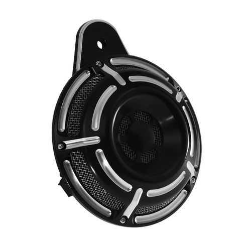 Couvercle De Klaxon Cnc Pour Moto,Noir Et Chrome,Harley Touring Flhr Flbirth1991-2017 Flt Big Twin,Sportster Xl 883 1200 2007,Players - Type Horn Cover Black 3