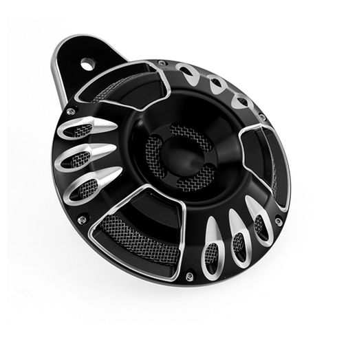 Couvercle De Klaxon De Moto En Aluminium Cnc,Noir Chromé,Assemblage De Klaxon Pour Harley Touring,1991 Joueurs,Big Twin Sportster,Xl,883,1200,07-Up - Type Horn Cover A