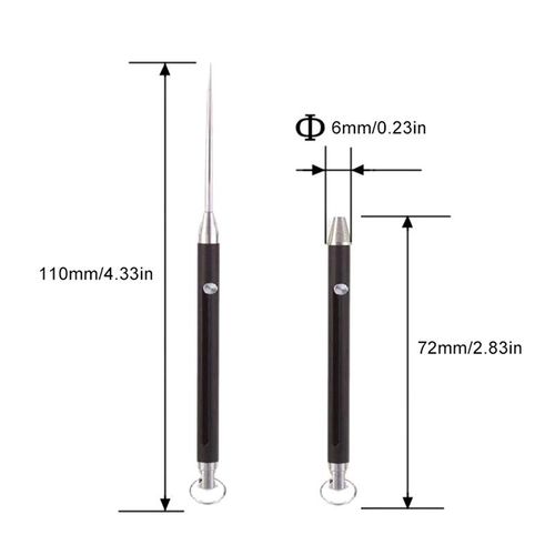 Cure-Dents Rétractable Portable Edc,Alliage De Titane Haute Résistance,Printemps Push-Pull,Cueillette De Fruits,Cadeau Porte-Clés,Pendentif