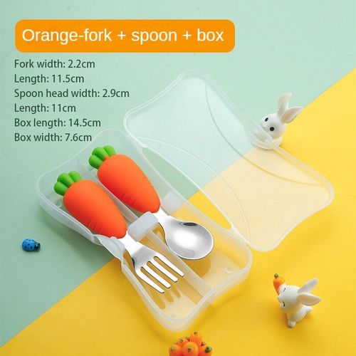 Ensemble De Couverts En Silicone Anti-Chute Pour Enfants,Ustensiles D'alimentation Pour Bébé,Fourchette De Dessin,Cuillère À Gâteau,Fourchette À Légumes,Cuillère À Café,Gadgets De Cuisine