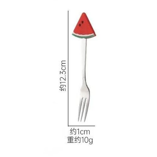 Cuillère À Dessert En Forme De Fruits Mignonne,Fourchette À Fruits De Dessin,Cuillère À Remuer Pour Gâteau Et Café,Ustensiles De Cuisine,Cadeaux Pour Enfants,Créatif,1 Pièce