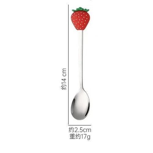 Cuillère À Dessert En Forme De Fruits Mignonne,Fourchette À Fruits De Dessin,Cuillère À Remuer Pour Gâteau Et Café,Ustensiles De Cuisine,Cadeaux Pour Enfants,Créatif,1 Pièce