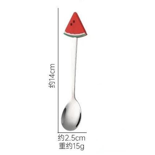 Cuillère À Dessert En Forme De Fruits Mignonne,Fourchette À Fruits De Dessin,Cuillère À Remuer Pour Gâteau Et Café,Ustensiles De Cuisine,Cadeaux Pour Enfants,Créatif,1 Pièce