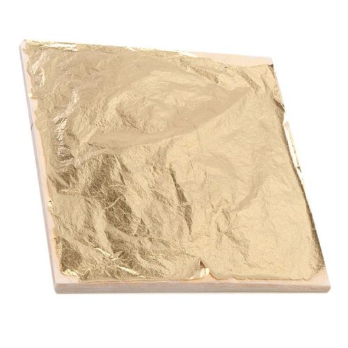 Feuilles De Métal Pour La Dorure,100 Pièces,14cm 216.239.Or Argent Cuivre Cuir Chevelu Feuilles Feuille Pour La Décoration Artisanale Bricolage Art Papier Décor - Type Gold