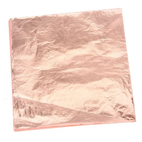 Feuilles De Métal Pour La Dorure,100 Pièces,14cm 216.239.Or Argent Cuivre Cuir Chevelu Feuilles Feuille Pour La Décoration Artisanale Bricolage Art Papier Décor - Type Copper