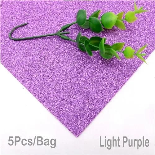 Papier Mousse Scintillant Sans Colle,5 Feuilles,20x30cm,Pour Activités Artisanales Pour Enfants - Type Light Purple