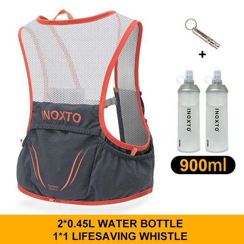 Sac À Dos De Course Ultraléger Pour Homme,Glaçage D'hydratation,Adapté Au Vélo,Marathon,Randonnée,Portable,2l,2 Bouilloires De 450ml - Type Dark Gray Orange 450