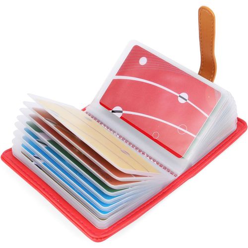 10 Couleurs Porte Cartes de Crédit Femme Homme Cuir - 26 Fentes