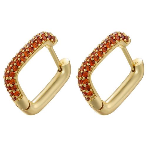 Zhukou-Boucles D'oreilles Créoles Couleur Or Et Argent Pour Femme,Petites Boucles D'oreilles Créoles En Cristal,Boucles D'oreilles Étendues,Bijoux Fantaisie,Vente En,Venavy