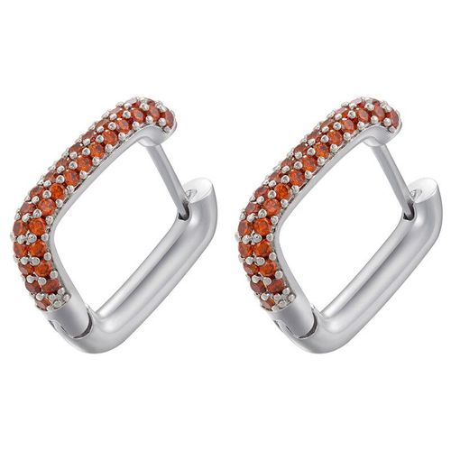 Zhukou-Boucles D'oreilles Créoles Couleur Or Et Argent Pour Femme,Petites Boucles D'oreilles Créoles En Cristal,Boucles D'oreilles Étendues,Bijoux Fantaisie,Vente En,Venavy