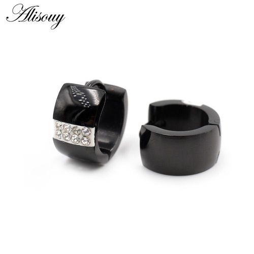 Alisouy 2 Pièces Boucles D'oreilles Punk En Acier Inoxydable Sculpture Oreilles De Blé Boucles D'oreilles Femmes Hommes Cercle Boucles D'oreilles Piercing Bijoux De Corps