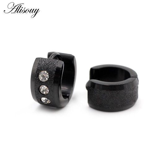 Alisouy 2 Pièces Boucles D'oreilles Punk En Acier Inoxydable Sculpture Oreilles De Blé Boucles D'oreilles Femmes Hommes Cercle Boucles D'oreilles Piercing Bijoux De Corps