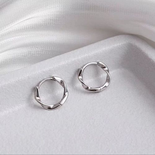 Boucles D'oreilles Créoles Petit Coeur Plaqué Argent Pour Femmes Et Hommes,Piercing D'oreille Cartilage,Bijoux Simples,2022