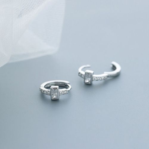 Boucles D'oreilles Créoles Petit Coeur Plaqué Argent Pour Femmes Et Hommes,Piercing D'oreille Cartilage,Bijoux Simples,2022