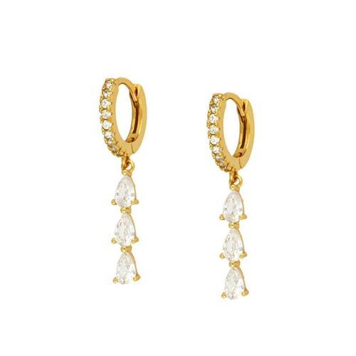 Johoop-Boucle D'oreille En Acier Inoxydable Pour Femme,Bijoux De Piercing,Cartilage Punk,Goutte D'eau Carrée,Design