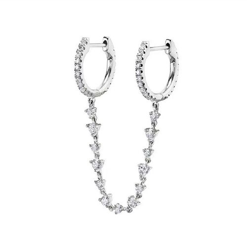 Johoop-Boucle D'oreille En Acier Inoxydable Pour Femme,Bijoux De Piercing,Cartilage Punk,Goutte D'eau Carrée,Design