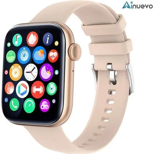 Montre Connectée Femme 1,8\ Ip67 Tanche Ainuevo P45 Appel Bluetooth Smartwatch De Fitness Pour Samsung Xiaomi Iphone Or Rose