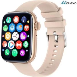 Montre Connectée Femme 1,8\ Ip67 Tanche Ainuevo P45 Appel Bluetooth Smartwatch De Fitness Pour Samsung Xiaomi Iphone Or Rose