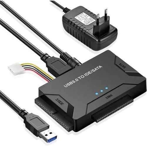 USB Disque Dur Adaptateur USB 3.0 vers IDE SATA, Cable USB 1m pour 2.5\ 3.5\ IDE SATA HDD SSD