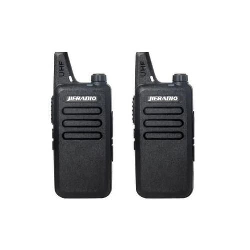Talkie Walkie Ultra-mince 2Pcs - BaoFeng - UHF 400-470MHz - 16 Canaux - Ecouteurs Originaux - Chargeur - Noir