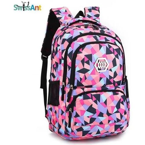 SWISSANT Sac à Dos Enfant Fille Cartable Scolaire Loisir Voyage Sac pour Ordinateur 48*33*24cm