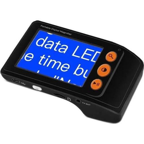 Eyoyo Loupe Electronique Numérique avec Poignée Pliable, Aide à Lecture 3,5\\ LCD Ecran 2x-25x Zoom pour Basse Vision - Noir