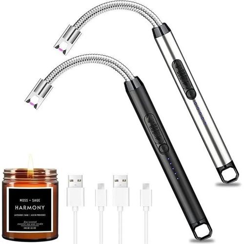 Allume Gaz Lectrique Avancé Briquet Lectrique Rechargeable Allume-Feu Flexible Pile Au Li-Ion 2600mah 3.7v(2pcs)