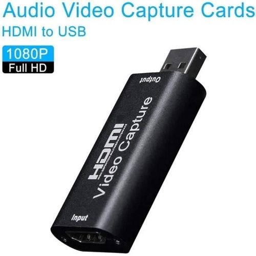 EMEBAY Carte D\Aaquisition Vidéo HDMI, Cartes de Capture Audio Vidéo HDMI Vers USB 1080p Caméra Enregistreur Caméscope