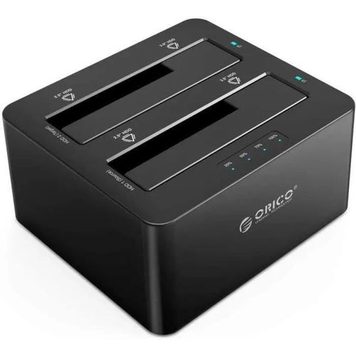 ORICO Boîtier Externe pour Disque Dur 2,5\ 3,5\, Station d\accueil, duplicateur, Double Baies, USB 3.0, SATA III 6 GBs