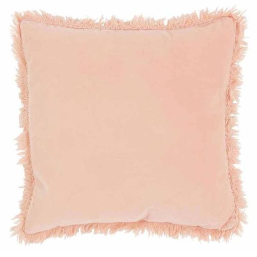 Paris Prix - Coussin Déco "Bord Long" 45x45cm Rose