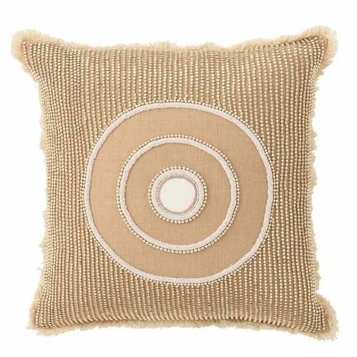 Paris Prix - Coussin Déco "Ibiza" 45x45cm Beige