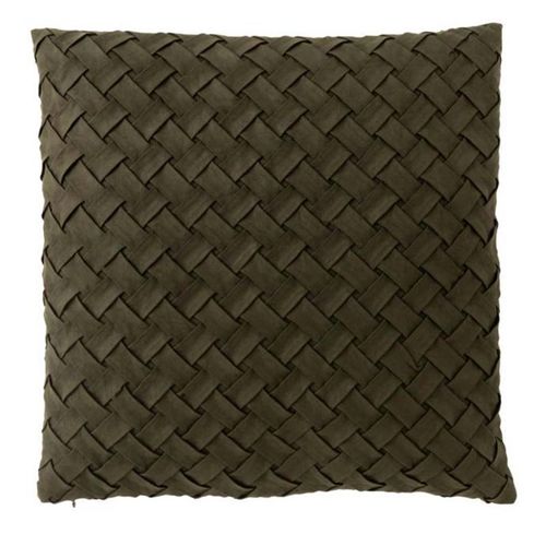 Paris Prix - Coussin Déco "Tissé" 43x43cm Vert