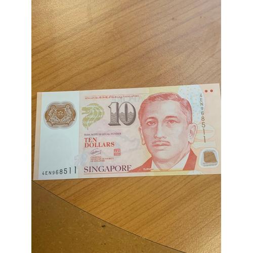 1 Billet De 10 Dollars De Singapour 