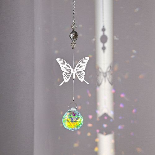 Pendentif En Cristal,Prisme,Carillons Suspendus,Lumière Arc-En-Ciel,Perles Octogonales,Bijoux,Fenêtre,Jardin,Décoration De Maison - Type S8