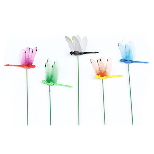 Bâtons De Décoration De Gazon Artificiel,10 Ou 20 Pièces,Fausses Libellule 3d,Papillons,Pots De Fleurs,Piquets,Décoration De Jardin - Type Dragonfly-20pcs