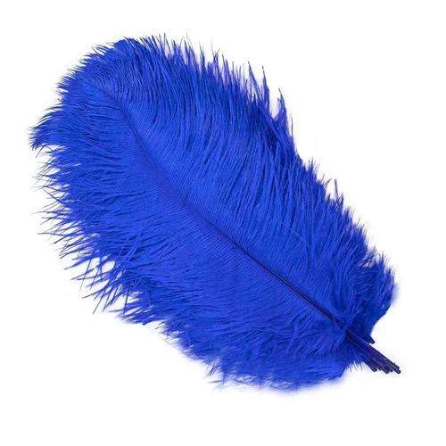 Plumes D'autruche Blanches De 15 À 60cm,Centres De Table,Accessoires De Ixde Mariage,Artisanat Décoratif,,10 Pièces - Type Royal Blue-15-20cm