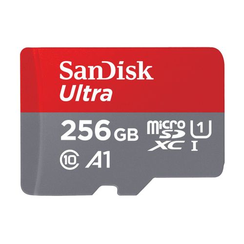 SanDisk Ultra - Carte mémoire flash (adaptateur microSDXC vers SD inclus(e)) - 256 Go - A1 / UHS Class 1 / Class10 - microSDXC UHS-I