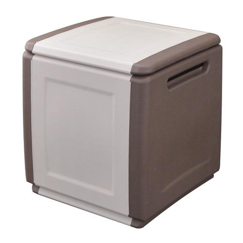 Coffre De Rangement 130l Beige/Taupe 54 X 53 X H57cm Poignees De Transport Polypropylène Intec