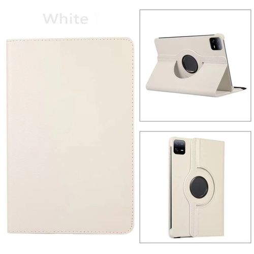 Housse Cover Etui Protection Pour Xiaomi Pad 6s Pro 12.4 Pouces Rotative 360 Degr¿S Blanche - Pochette Xeptio
