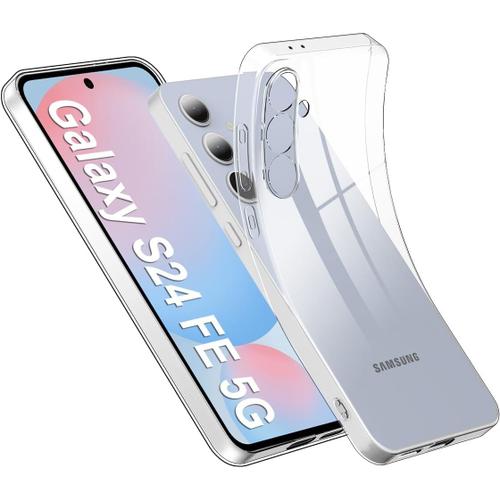 Coque De Protection Pour Samsung Galaxy S24 Fe 5g Souple Transparente Bumper En Gel Tpu Invisible Xeptio