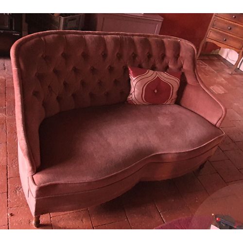 Fauteuil Velours Bois De Rose Style Ancien Pour Duo