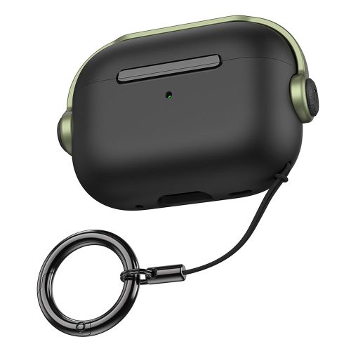 Étui pour écouteurs Apple AirPods Pro 2, en TPU + PC, avec boucle de lanière, boîte de charge, support de casque de remplacement, anti-rayures, anti-poussière